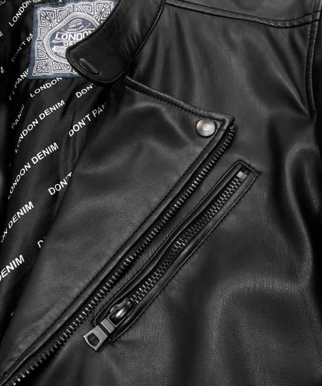 ロンドンデニム/【LondonDenim】フェイクレザー/シングルライダースの通販は