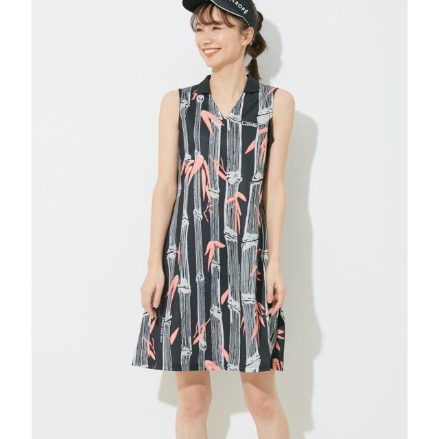 ジュン＆ロぺ（JUN&ROPE’）/【UV】【吸水速乾】バンブー柄プリントノースリーブワンピース