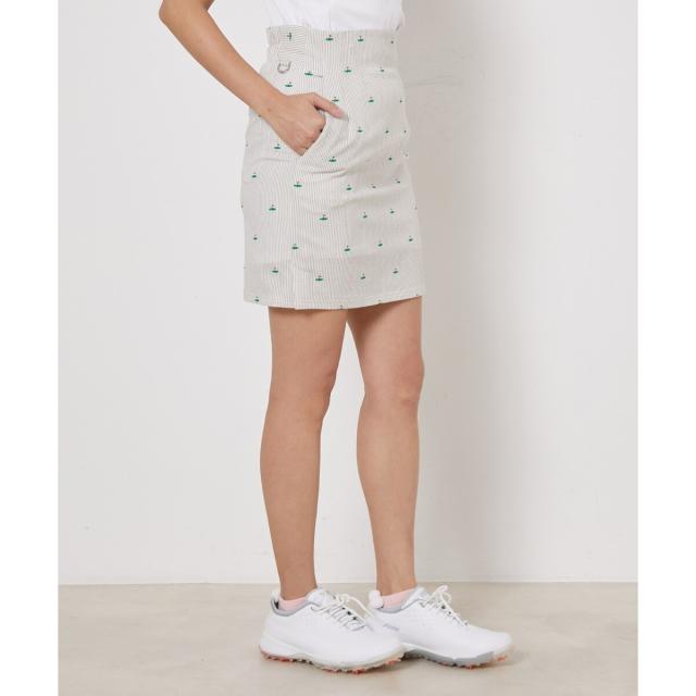 ジュン＆ロぺ（JUN&ROPE’）/【セットアップ対応】シアサッカー柄ハイウエストタイトスカート