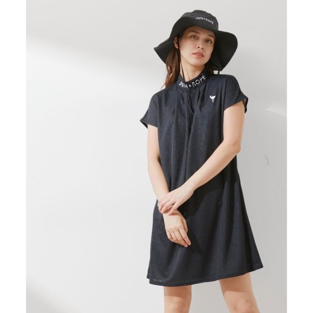 未使用】JUN&ROPÉ モックネック長袖シャツ L 黒 ゴルフウェア JUN & ROPE'