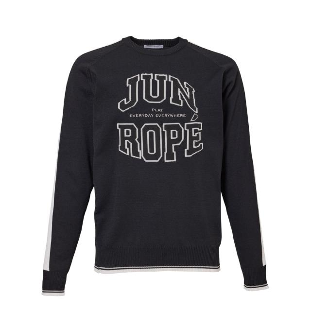 ジュン＆ロぺ（JUN&ROPE’）/カレッジロゴインターシャ長袖プルオーバー