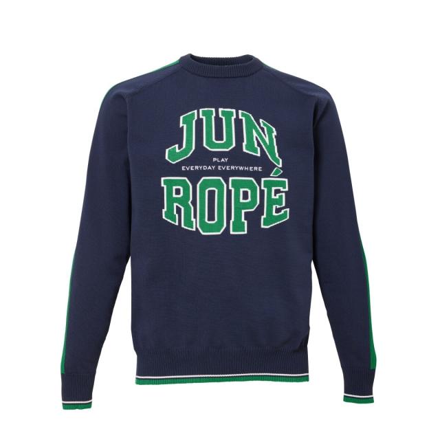 ジュン＆ロぺ（JUN&ROPE'）/カレッジロゴインターシャ長袖プルオーバー