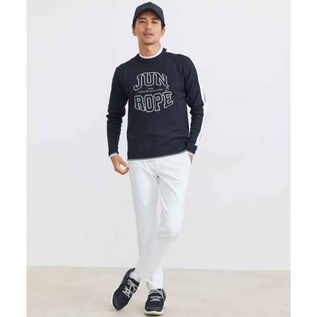 ジュン＆ロぺ（JUN&ROPE'）/カレッジロゴインターシャ長袖プルオーバー