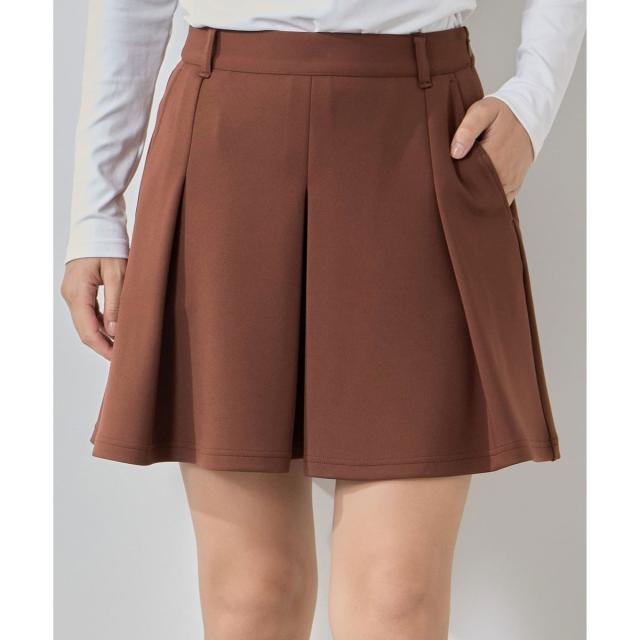 ジュン＆ロぺ（JUN&ROPE’）/【セットアップ対応】ダンボールニットタックフレアスカート