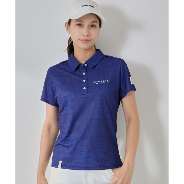 ジュン＆ロぺ（JUN&ROPE’）/ペナント柄PT半袖ポロ ジュン＆ロぺ（JUN&ROPE'）/ペナント柄PT半袖ポロ