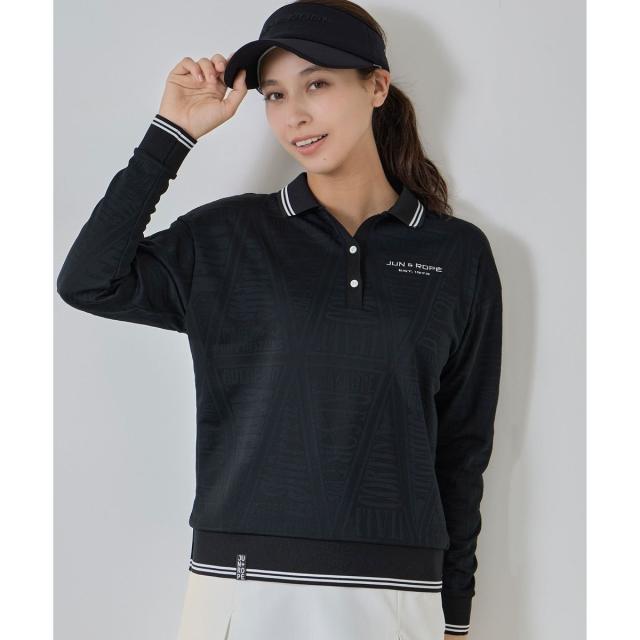 ジュン＆ロぺ（JUN&ROPE’）/ペナント柄JQ長袖ポロ