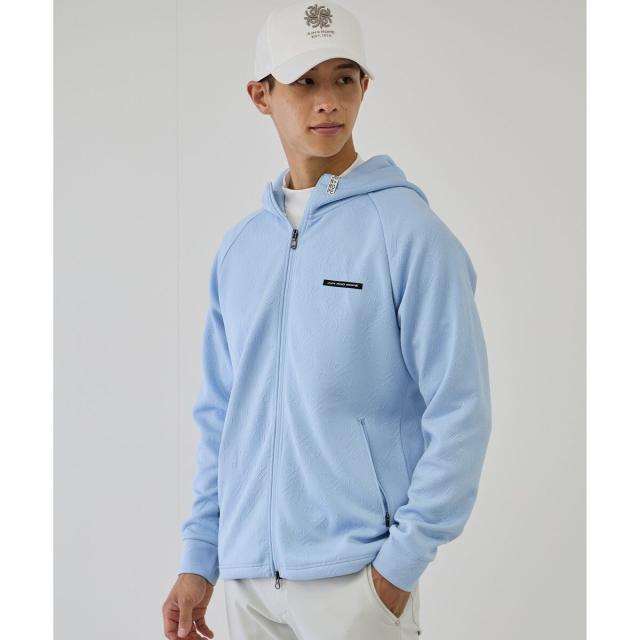 ジュン＆ロぺ（JUN&ROPE’）/【UV】【吸水速乾】ロゴキルト風ジャカード フーディーブルゾン ジュン＆ロぺ（JUN&ROPE'）/【UV】【吸水速乾】ロゴキルト風ジャカード