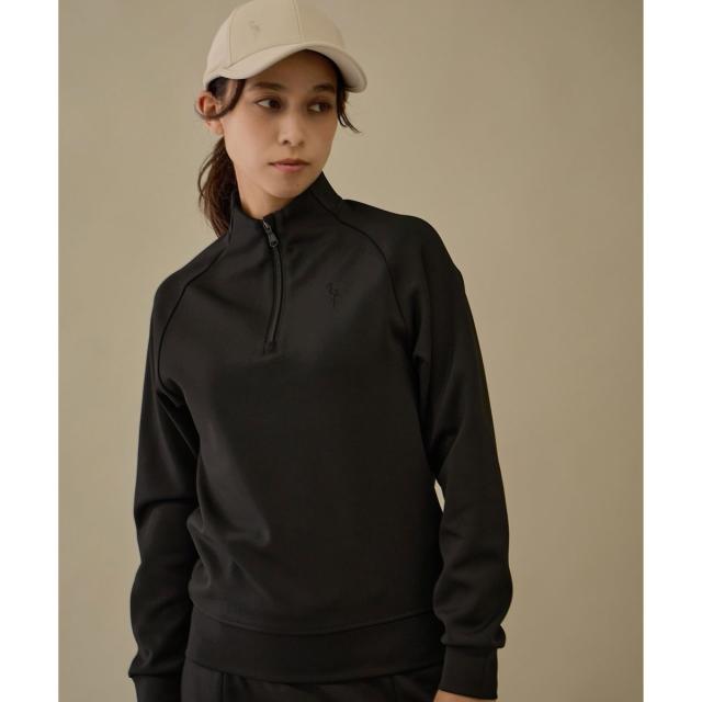 新品タグ付き　JUN&ROPE PLAYロゴ　プルオーバー　黒　Ｌ　セットアップ ジュン＆ロぺ（JUN&ROPE'）/【NOIR】【セットアップ対応】ハーフジップ