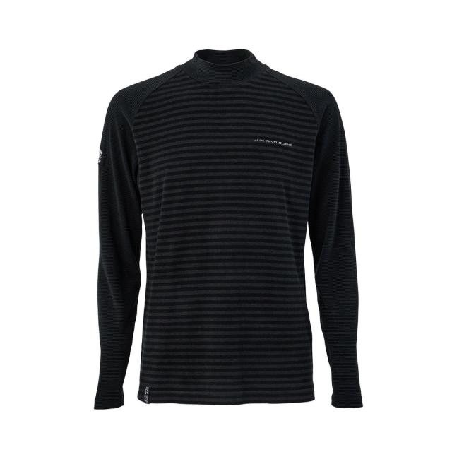 ジュン＆ロぺ（JUN&ROPE’）/ ボーダーミックスハイネック長袖シャツ/保温・吸湿発熱