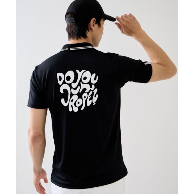 ジュン＆ロぺ（JUN&ROPE’）/ベアスムース バックプリントポロシャツ/吸水・冷感・UV_12