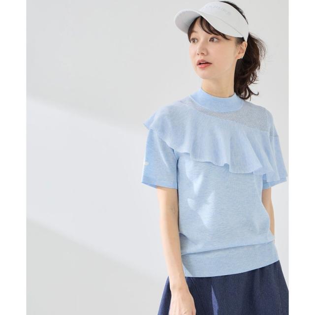 【NEW】ジュン＆ロぺ（JUN&ROPE’）/フリル使い半袖プルオーバー