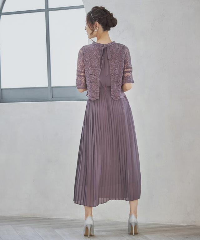 ドレスプラス（DRESS+）/ワンピース ドレス レース プリーツ パーティードレス 結婚式_10