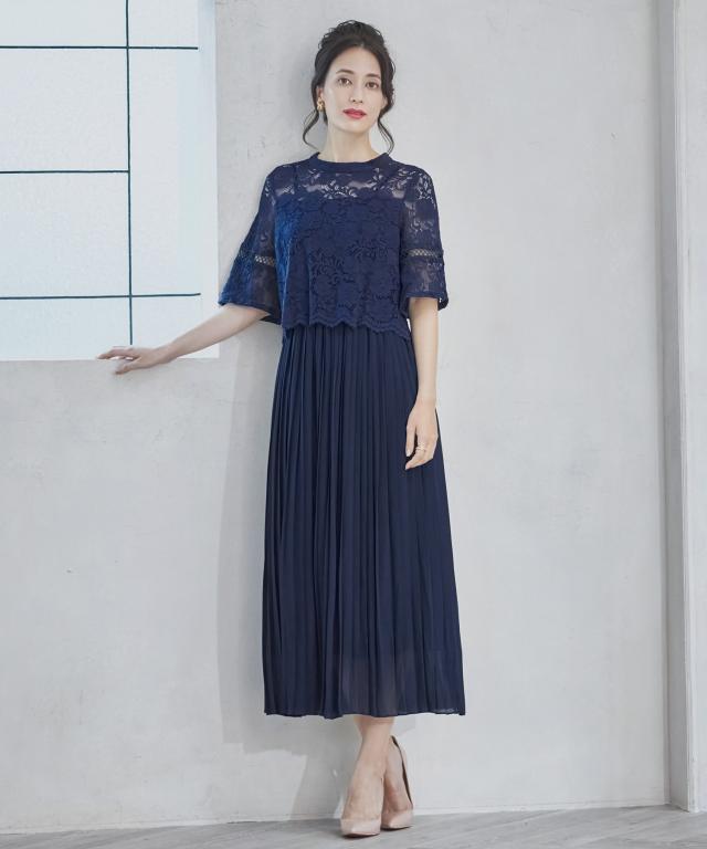 ドレスプラス（DRESS+）/ワンピース ドレス レース プリーツ パーティードレス 結婚式_2