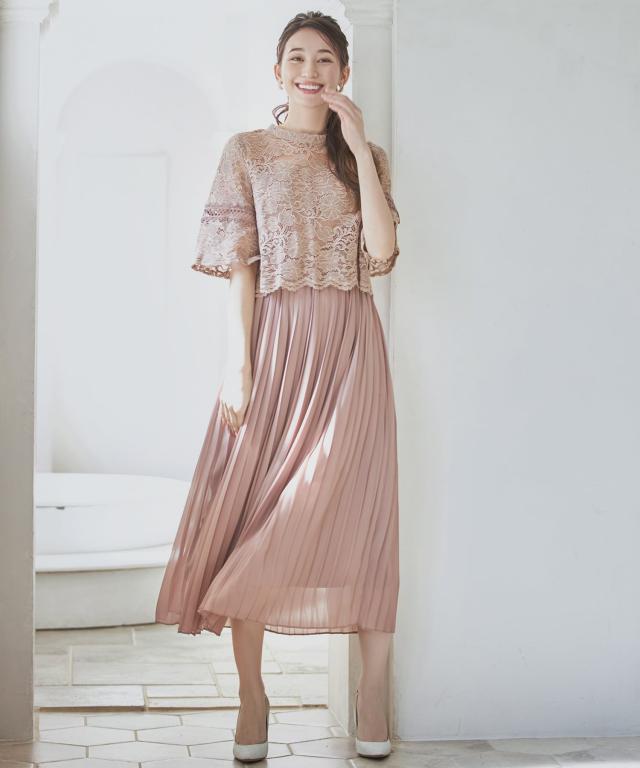 ドレスプラス（DRESS+）/ワンピース ドレス レース プリーツ パーティードレス 結婚式_3