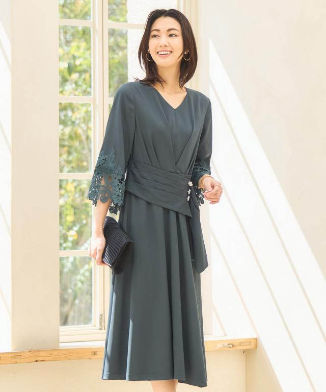 一元式9マルキ大島紬 ドレープスカートのカシュクールワンピース 一元式9マルキ大島紬 ドレープスカートのカシュクールワンピース 紬の