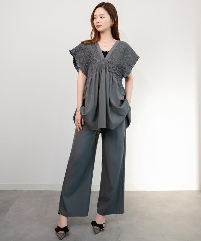 ドレスプラス（DRESS+）/セットアップ ワイドパンツスタイル パーティー リラクシー