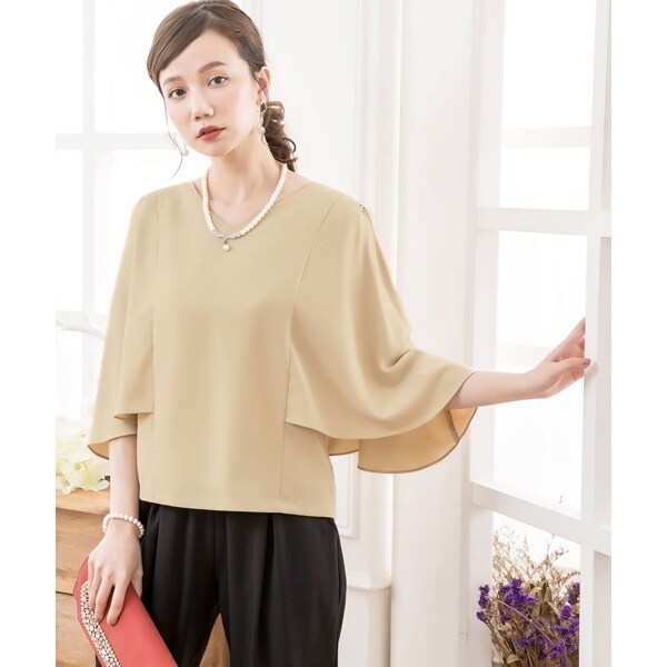ドレスプラス（DRESS+）/ケープ風デザインセットアップドレス_15