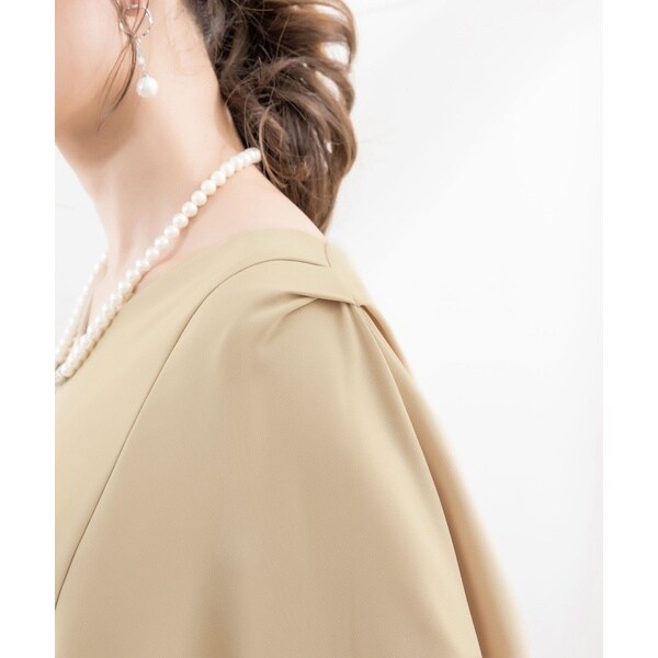 ドレスプラス（DRESS+）/ケープ風デザインセットアップドレス_18
