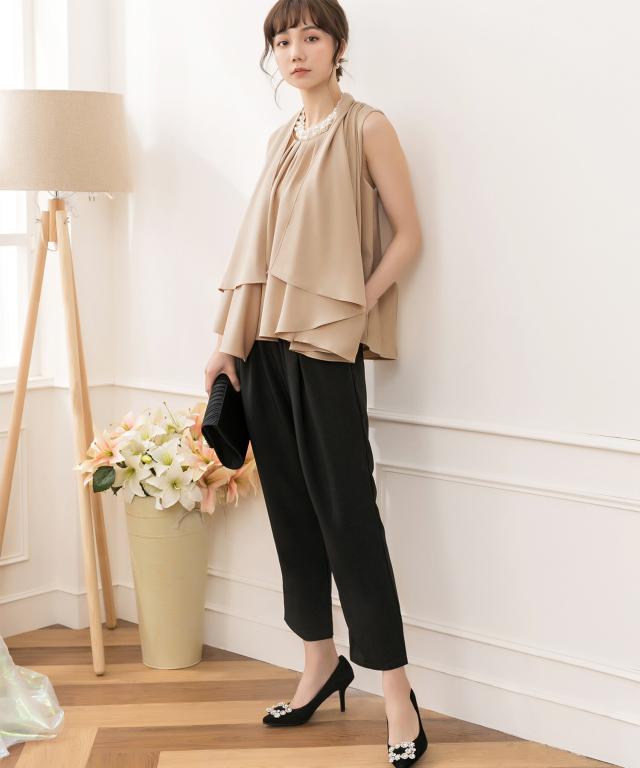 ドレスプラス（DRESS+）/3WAYケープ＆ノースリーブデザインパンツセットアップ_12