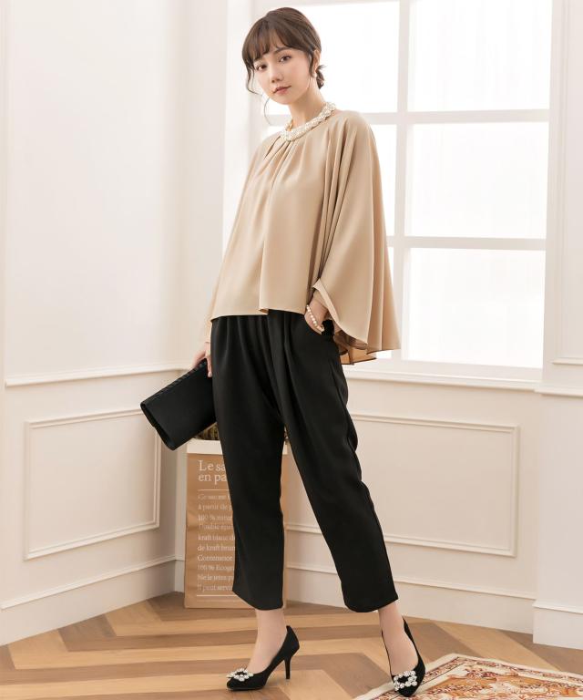 ドレスプラス（DRESS+）/3WAYケープ＆ノースリーブデザインパンツセットアップ_9