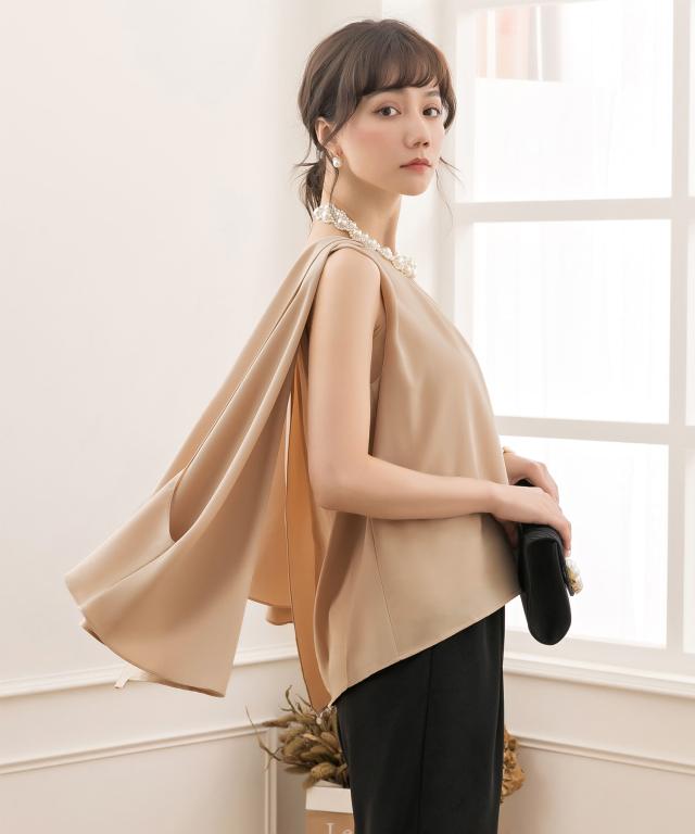 ドレスプラス（DRESS+）/3WAYケープ＆ノースリーブデザインパンツセットアップ_11