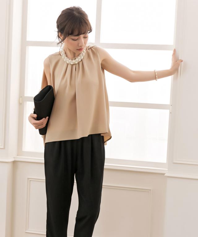 ドレスプラス（DRESS+）/3WAYケープ＆ノースリーブデザインパンツセットアップ_13