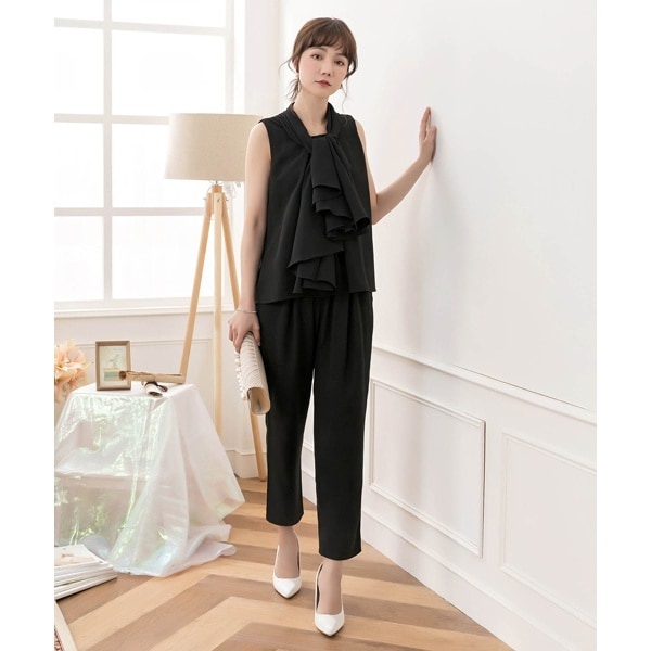 ドレスプラス（DRESS+）/3WAYケープ＆ノースリーブデザインパンツセットアップ_1