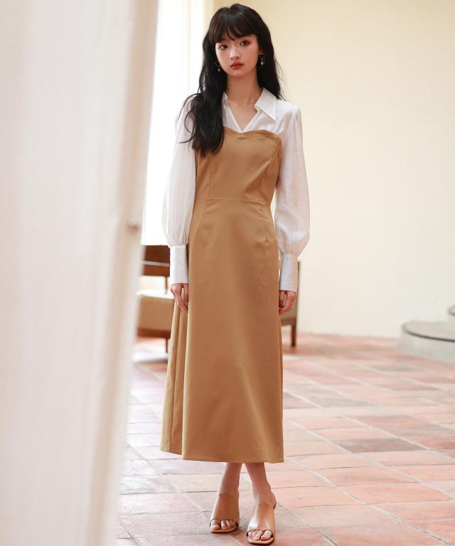 セゾン ド パピヨン/ドッキングビスチェワンピースの通販は