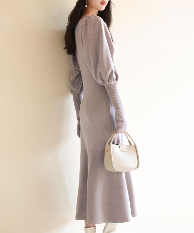 セゾン ド パピヨン（SAISON DE PAPILLON）/マトンスリーブニット