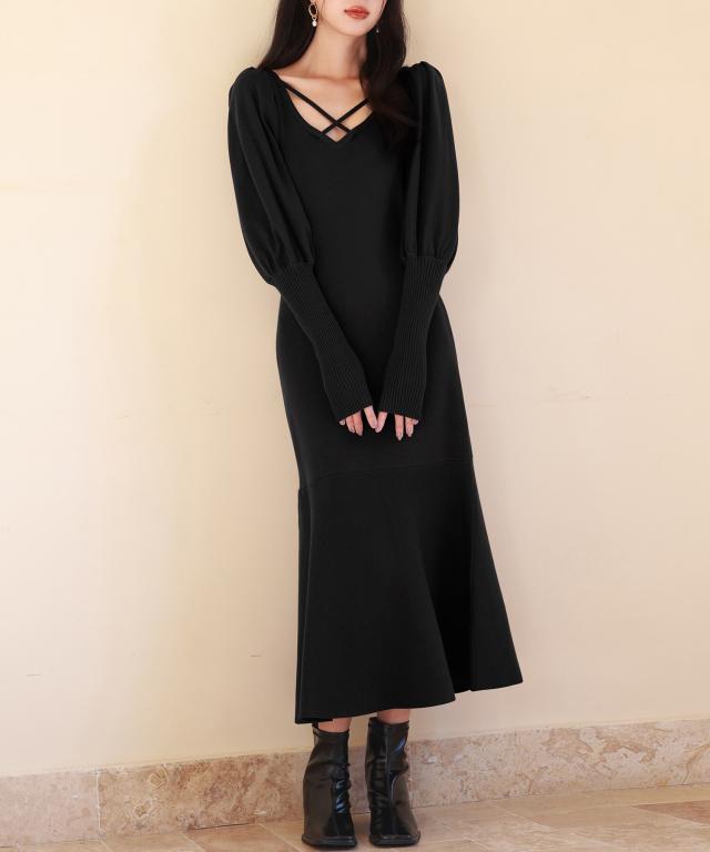 セゾン ド パピヨン（SAISON DE PAPILLON）/マトンスリーブニット