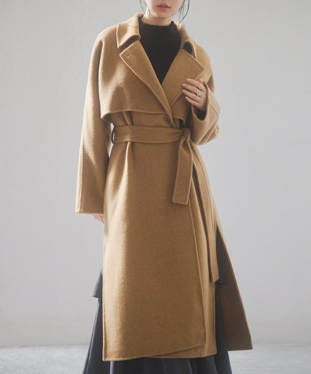 セゾン ド パピヨン（SAISON DE PAPILLON）/ウール混ベルト付きヨーク