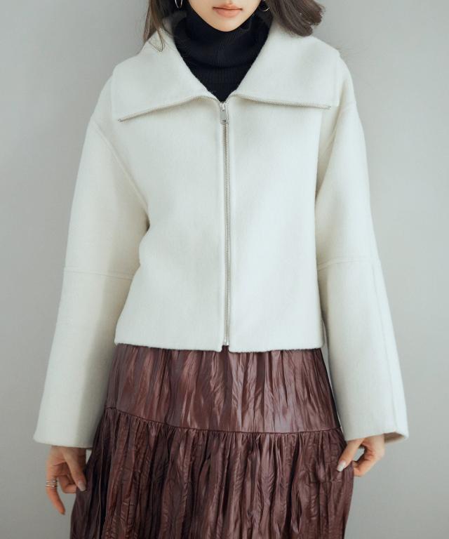 セゾン ド パピヨン（SAISON DE PAPILLON）/ダブルフェイスショート丈コートの通販は