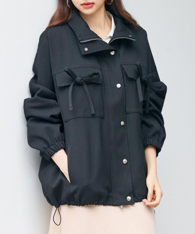 セゾン ド パピヨン（SAISON DE PAPILLON）/バックフリル付き オーバーサイズ ブルゾン