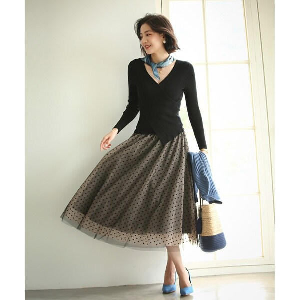 セゾン ド パピヨン Saison De Papillon カシュクールニット チュールスカートドッキングワンピースの通販はau Pay マーケット Brand Square By Oioi ブランドスクエアbyマルイ