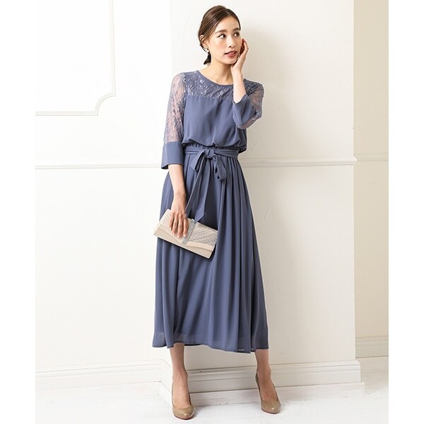 カナ（kana）/レース切替ロングドレス カナ（kana）/レース切替ロングドレス