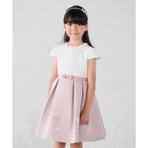アー・ヴェ・ヴェ（a．v．v）/[110−130]【セレモニー/オケージョン/結婚式】フラワージャガードフィット＆フレアワンピース_5