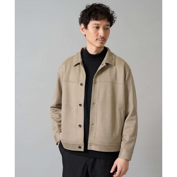 アー・ヴェ・ヴェ（a．v．v）/【イージーケア/ストレッチ】カルゼスエードブルゾン【洗濯機で洗える】