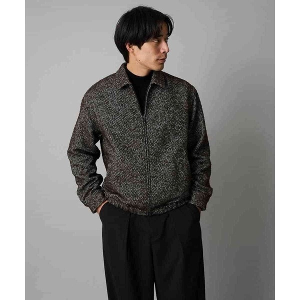 アー・ヴェ・ヴェ（a．v．v）/【洗濯機で洗える】ヘリンボーンツイード起毛ショートブルゾン