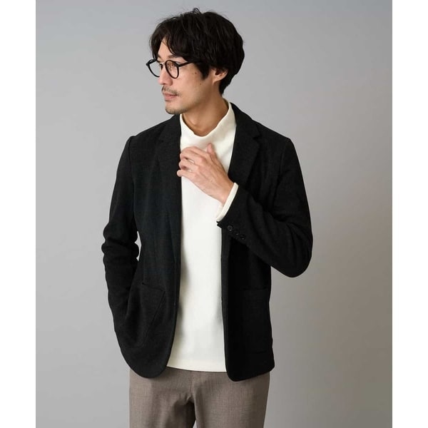 アー・ヴェ・ヴェ（a．v．v）/【イージーケア/ストレッチ】ダブルフェイスジャージースマートジャケット【洗濯機で洗える】〈ON/OF