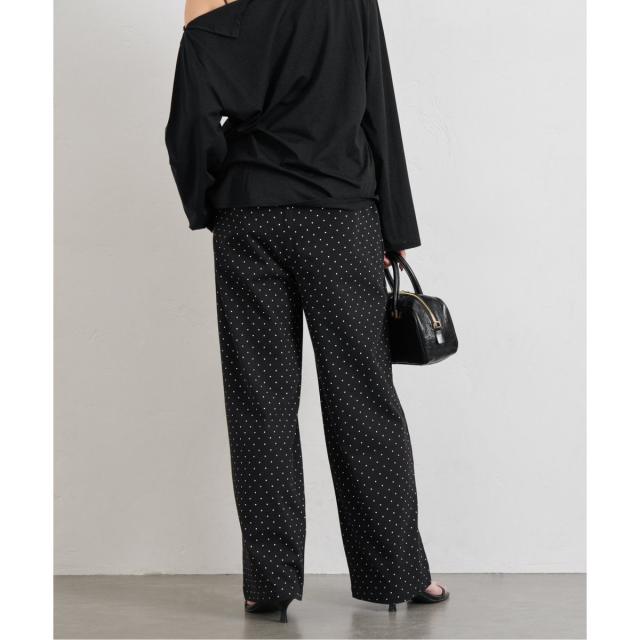 WEB限定 / 追加》ドットプリントイージーストレートパンツ（スラックス