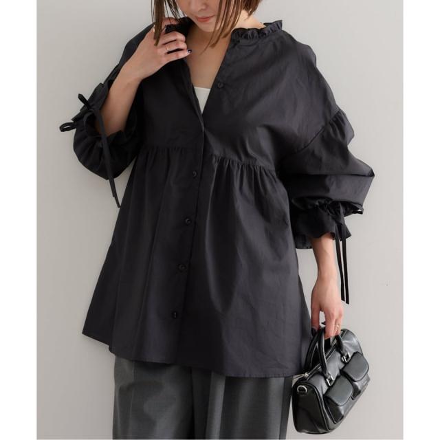 ブラウス 春夏 日本製 前レース使いフリル衿ブラウス 全2色 ブラウス ピンタック 七分袖 レディース 婦人服 ミセス シニア 女性 グレー ネイビー 上品 かわいい コットン シンプル ファッション 40代 50代 60代 70代 80代 母の日 お母さん 春物 夏物　fuji　p24422 ブラウス 春夏 日本製 前レース使いフリル衿ブラウス 全2色 ブラウス