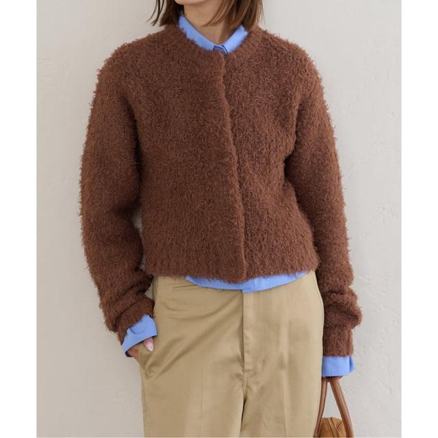 ユー バイ スピック＆スパン（U by SPICK&SPAN）/カーリーシャギー クルーカーディガン