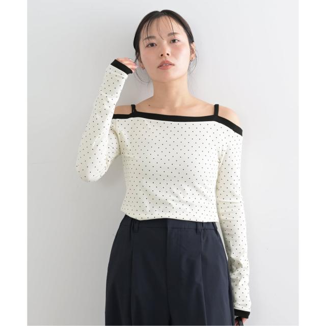 ユー バイ スピック＆スパン（U by SPICK&SPAN）/《予約》ドットプリントオフショルトップス
