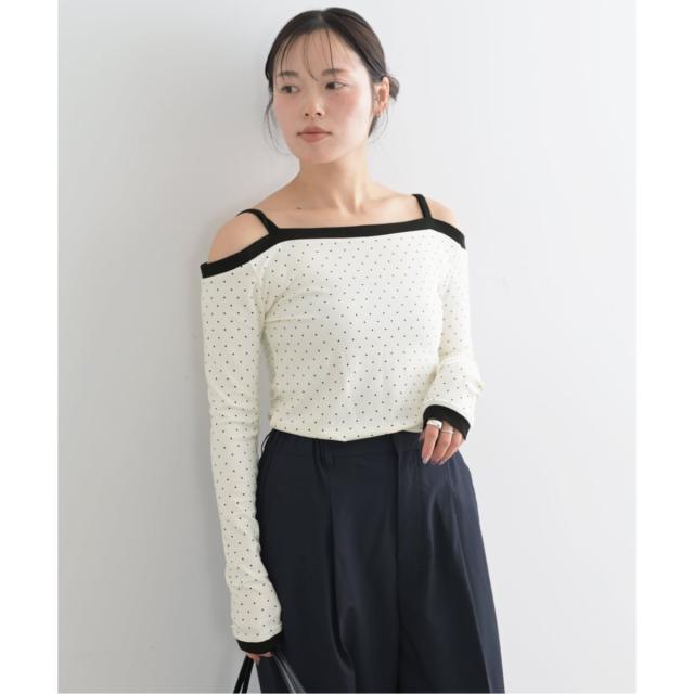 ユー バイ スピック＆スパン（U by SPICK&SPAN）/《予約》ドットプリントオフショルトップス