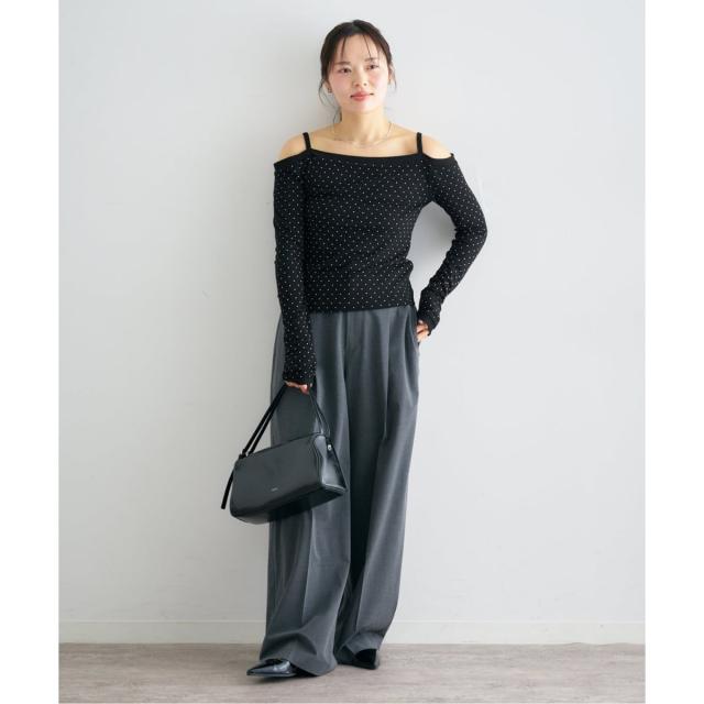 ユー バイ スピック＆スパン（U by SPICK&SPAN）/《予約》ドットプリントオフショルトップス