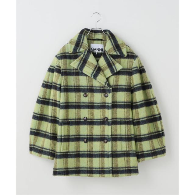 ユー バイ スピック＆スパン（U by SPICK&SPAN）/GANNI / ガニー Brushed Wool Check Midi Coat