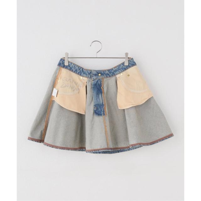 ユー バイ スピック＆スパン（U by SPICK&SPAN）/GANNI / ガニー Tint Rigid Denim Mini Skirt