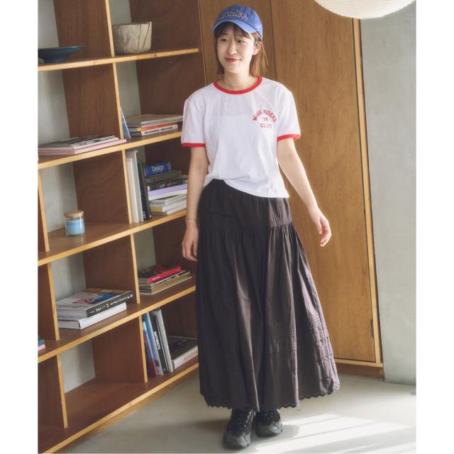 ユー バイ スピック＆スパン（U by SPICK&SPAN）/NOICE / ノイス W CRACKED RINGER T−SHIRTS_1