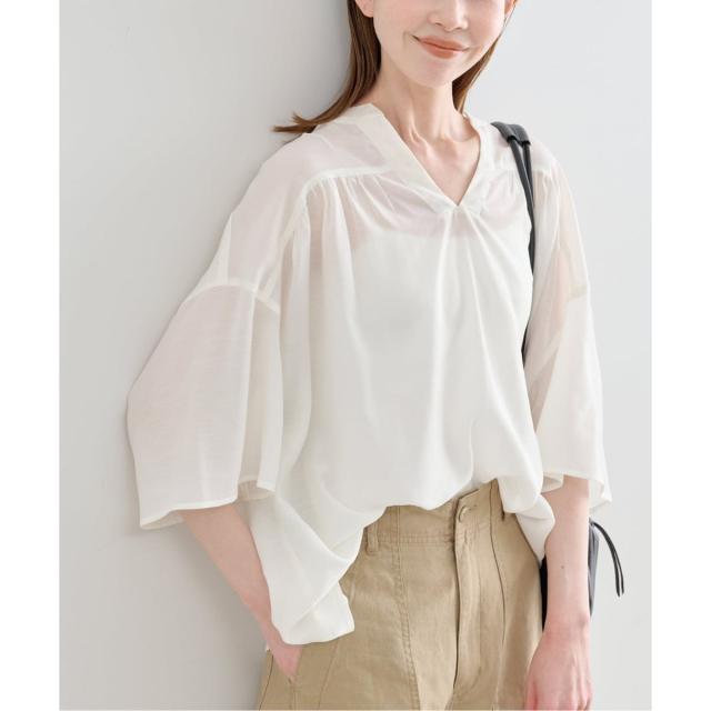 ユー バイ スピック＆スパン（U by SPICK&SPAN）/シルキーシフォンギャザーブラウス