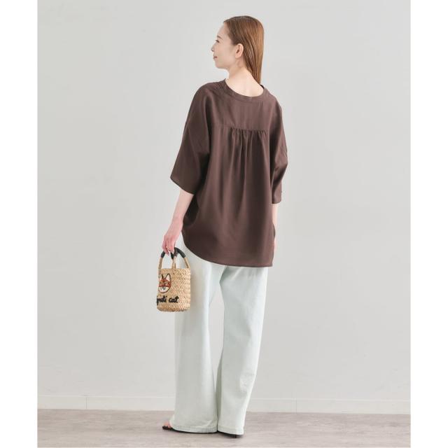 ユー バイ スピック＆スパン（U by SPICK&SPAN）/シルキーシフォンギャザーブラウス_4